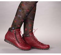 Think Shoes Damen Stiefelette MENSCHA pflanzlich gegerbt, nachhaltig Rosso/Kombi Größe 41