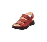 Think CAMBIO Damen chromfrei gegerbte nachhaltige Sandale, Cherry/Kombi 5090, 43 EU