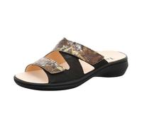 THINK! Damen CAMILLA chromfrei gegerbte nachhaltige Pantolette, ESPRESSO/KOMBI 3010