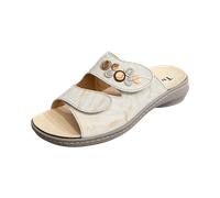 Think! Damen Camilla chromfrei gegerbte nachhaltige Pantolette, Ivory Gold/Kombi 1000