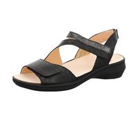 Think! Damen Camilla chromfrei gegerbte nachhaltige Wechselfußbett Sandale, Schwarz/Kombi 0000, 37 EU