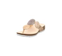 Think! Damen JULIA chromfrei gegerbte nachhaltige Pantolette, LINEN/KOMBI 4010
