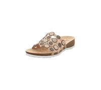 Think! Damen Pantolette JULIA – chromfrei gegerbt, nachhaltig – Linen/Kombi, Größe 38