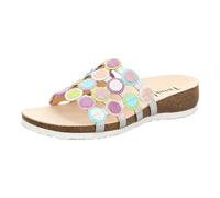 Pantolette THINK "Julia" Gr. 39, bunt (silberfarben, bunt) Damen Schuhe Pantoletten im coolen Retro-Design (58400743-39)