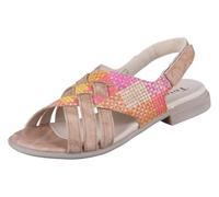 Think! Damen KAMAA chromfrei gegerbte nachhaltige Sandale, FUXIA/KOMBI 9010