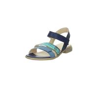 Think Shoes Damen Riemchensandale KAMAA chromfrei gegerbt, nachhaltig Indigo/Kombi Größe 40