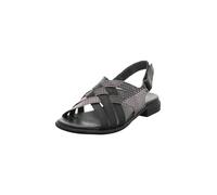 Think! Damen KAMAA chromfrei gegerbte nachhaltige Sandale, SCHWARZ/KOMBI 9000