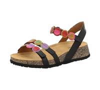 Think! Sandale KOAK - chromfrei gegerbt, farbenfrohe Applikationen - Damen Schwarz/Kombi 42
