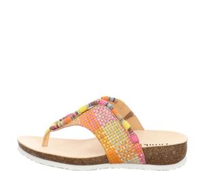 Think! Damen Pantolette JULIA 39 Fuxia/Kombi