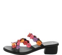 Think Pantolette VIVI chromfrei gegerbt, nachhaltig Schwarz/Kombi Damen Größe 39