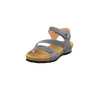 Think Shoes Riemchensandale Think Sandalen Veloursleder Damen Gr. 41 mittelgrau