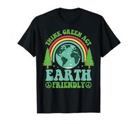Think Green Act Earth Friendly Planet Environmental T-Shirt