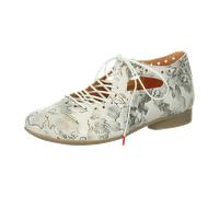 Think Guad Schnür Schuhe weiß Blumen gelocht 565 für Damen, weiß, Größe 36 ½ EU