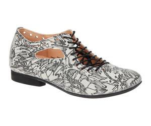 Think Guad Schuhe weiß grau schwarz Print 565 - Größe 37.5
