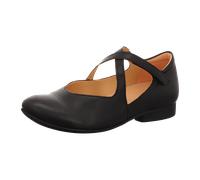 Think Shoes Damen Ballerina Guad2 Nappaleder, chromfrei gegerbt, nachhaltig Schwarz 40