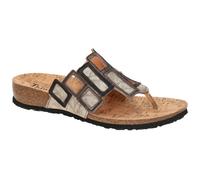 Think Julia Pantolette Zehentrenner grau taupe Viereck 1136 - Größe 41