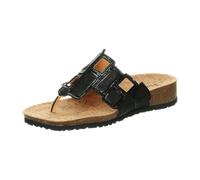 Think Julia Pantolette Zehentrenner schwarz Lack Viereck 1136 - Größe 42