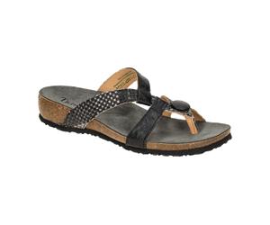 Think Julia Zehentrenner Pantolette schwarz Karo für Damen, schwarz, Größe 36 EU