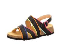 Think Koak Kreuzriemen Sandale schwarz kombi 953 für Damen, schwarz, Größe 42 EU