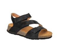 Think Shoes Sandale KOAK – chromfrei gegerbt, nachhaltig, Klett – Schwarz Damen Größe 41