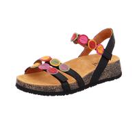 Think! Damen Sandale KOAK chromfrei gegerbte nachhaltige Schwarz/Kombi Größe 41