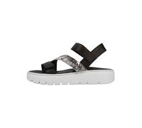 THINK! Damen Sing_3-000359 chromfrei gegerbte, nachhaltige Riemchen Sandale, 0000 SCHWARZ/Kombi, 39 EU