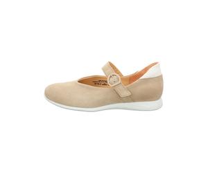 Think! Leder-Spangenballerinas in Beige - Größe 40 | Damen Ballerinas