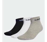 Think Linear Ankle Socken, 3 Paar Medium Grey Heather / White / Black 40-42