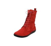 Schnürstiefelette THINK "Think Stiefelette Veloursleder", Damen, Gr. 40, rot, Veloursleder, casual, Schuhe (35101964-40) rot