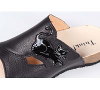 Think Mizzi Pantoletten schwarz Katze 1172 - Größe 42