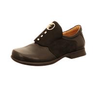 Think! Damen PENSA chromfrei gegerbte nachhaltige Halbschuhe, SCHWARZ 0000