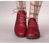 THINK! Damen Menscha chromfrei gegerbte, nachhaltige Schnürhalbschuhe, 5030 Rosso/Kombi, 41.5 EU