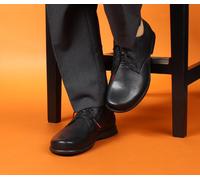 THINK! Damen PENSA chromfrei gegerbte nachhaltige Schnürhalbschuhe, 0000 SCHWARZ, 41.5 EU