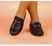 Think! Damen GUAD2 chromfrei gegerbte nachhaltige Halbschuhe, SCHWARZ 0000