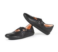 Think! Damen Nature chromfrei gegerbte nachhaltige Halbschuhe, SCHWARZ 0000