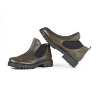 Think Trento Damen chromfrei gegerbte nachhaltige Chelsea Boot Stiefelette, Olive 7010, 39 EU