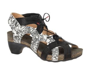 Think Traudi Schnür Sandale schwarz grau Print 214 - Größe 36