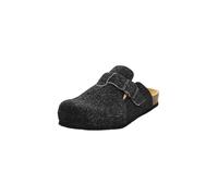 Think WOLFI Herren chromfrei gegerbte nachhaltige Pantolette, SCHWARZ 0020, 44 EU