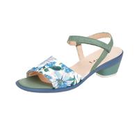Think Zaza Sandalette grün weiß Blumen 596 für Damen, grün, Größe 37 EU
