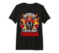 This Girl Loves Her Firefighter Fireman Firefighters Lovers Premium T-Shirt