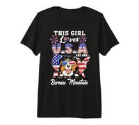 This Girl Loves USA Her Dog 4th of July Bernese Mountain Dog Premium T-Shirt