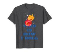 This is How I Roll Chanukka | Hanukkah T-Shirt, Herren, Anthrazit Meliert, XL