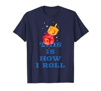 This is How I Roll Chanukka | Hanukkah T-Shirt, Herren, Marineblau, 4XL