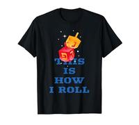 This is How I Roll Chanukka | Hanukkah T-Shirt, Herren, Schwarz, 6XL