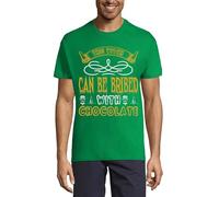 This Witch Can Be Bribed with Chocolate Rundhals Baumwolle Herren T-Shirt Kelly Green, kelly green, M
