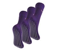 THMO - 3 Paar mit Fleece gefütterte, atmungsaktive Damen-Slipper-Socken - Lila EU 37 - 42