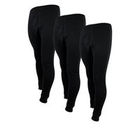 THMO 3er Pack Herren Thermo Unterwäsche Hosen Winter Funktionsunterwäsche fur Männer (L, Schwarz (X3))