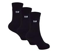 THMO 3er Pack Kinder Thermosocken Atmungsaktive Crew Warme Socken für Jungen und Mädchen (7-10 Jahre, Schwarz)
