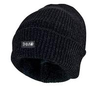 THMO - Damen Winter Warm Strick Mütze Beanie mit Thinsulate 3M 40 Gram Gefüttert (One Size, Black)