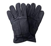 THMO Herren Thinsulate Lederhandschuhe für Winter Winddicht Outdoor Fleece Futter Handschuhe in Schwarz (L-XL, Schwarz)